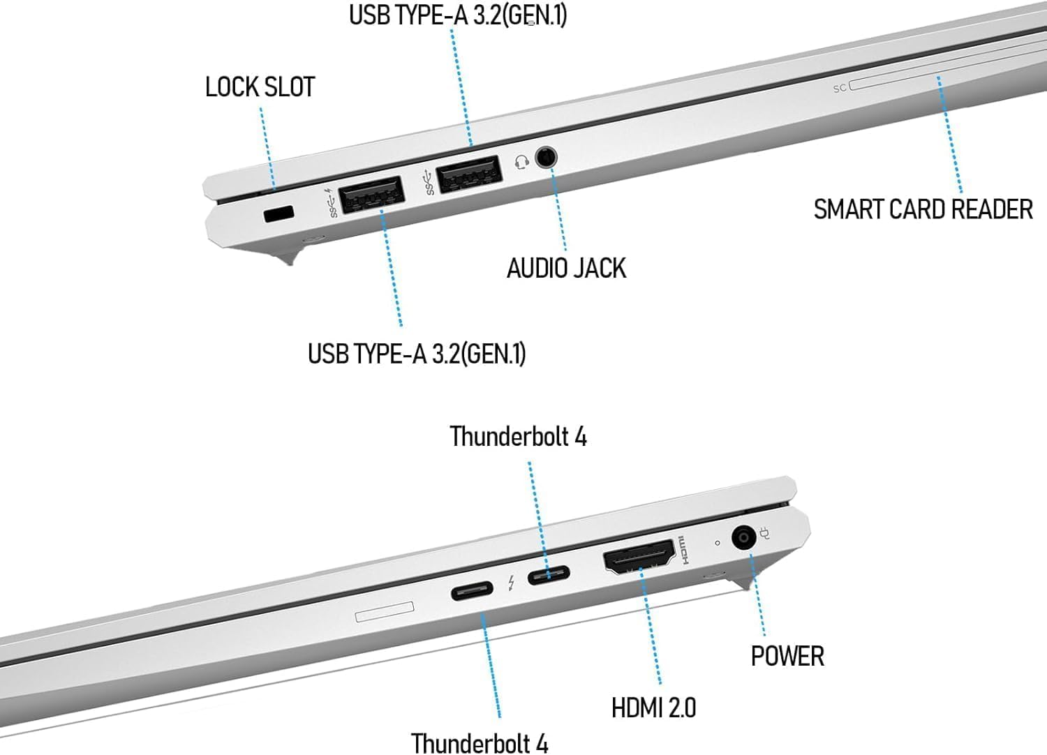 HP Elitebook 830 G8 13.3 Inch FHD (1920 x 1080) Intel Core i7-1185G7, 16GB RAM, 256GB SSD, US QWERTY Keyboard, Windows 11 Pro (Refurbished)