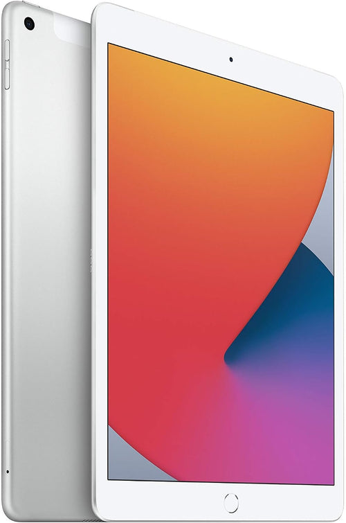Apple iPad (8th Generation, 10.2-inch, 2020), 32GB, Wi-Fi + Cellular, Silver (Refurbished)