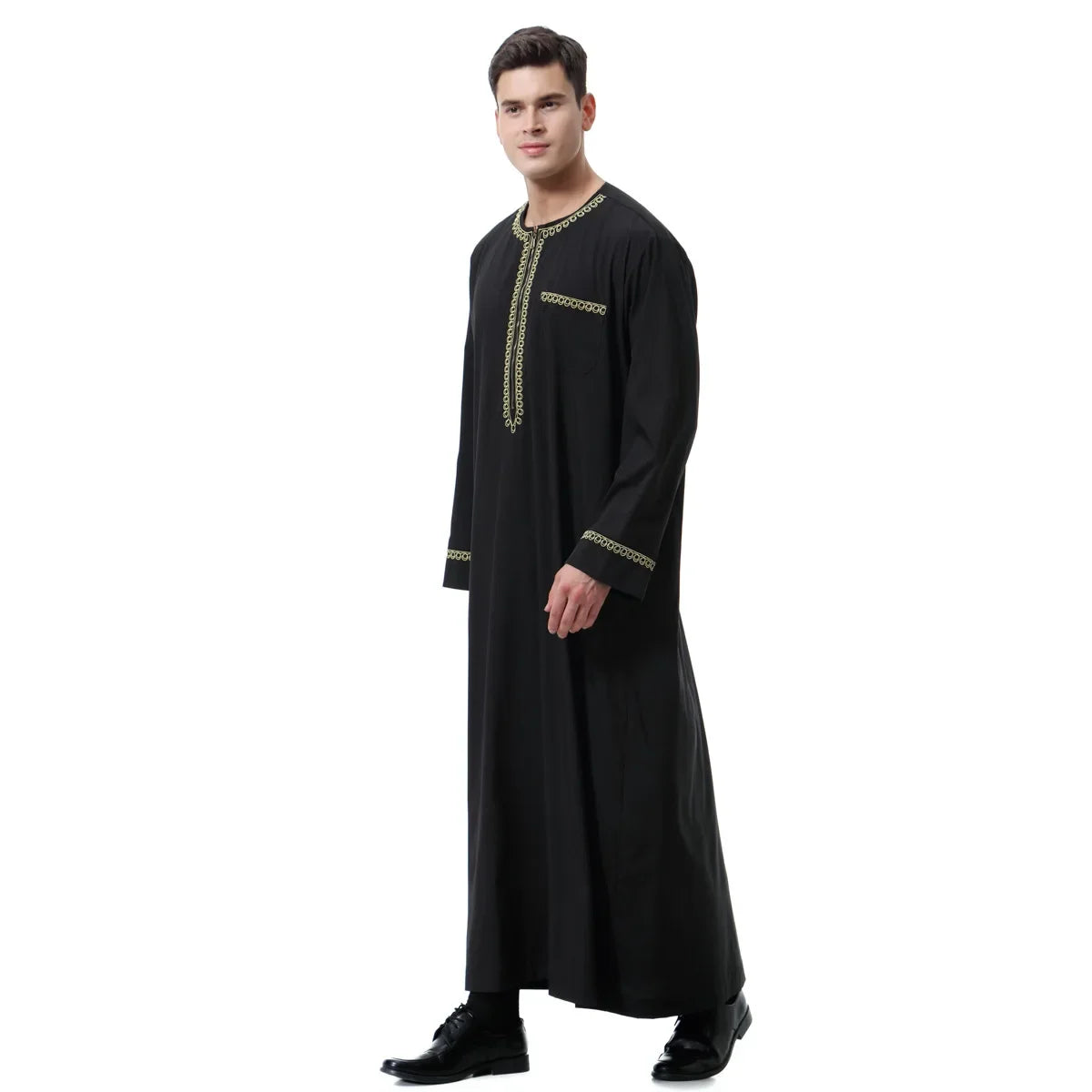 Muslim islamic Clothing Men Jubba Thobe print zipper Kimono Long Robe Saudi Musulman Wear abaya caftan Islam Dubai Arab Dressing