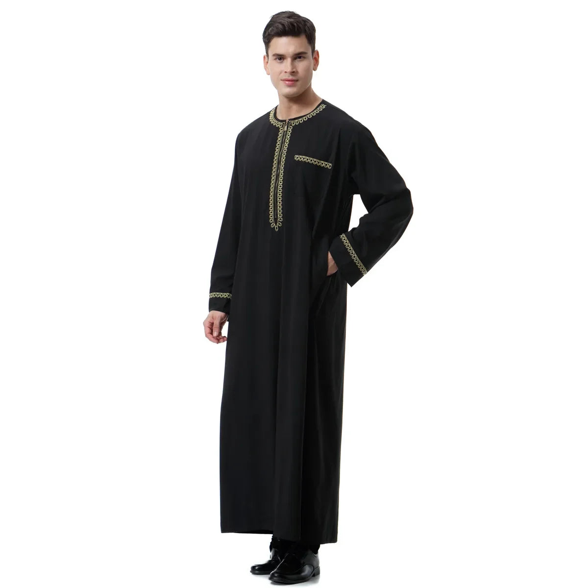 Muslim islamic Clothing Men Jubba Thobe print zipper Kimono Long Robe Saudi Musulman Wear abaya caftan Islam Dubai Arab Dressing