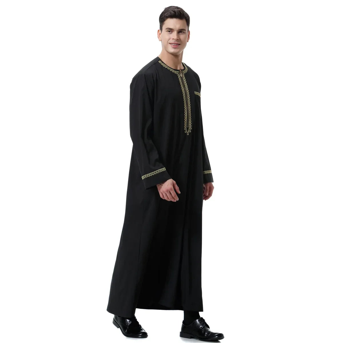 Muslim islamic Clothing Men Jubba Thobe print zipper Kimono Long Robe Saudi Musulman Wear abaya caftan Islam Dubai Arab Dressing