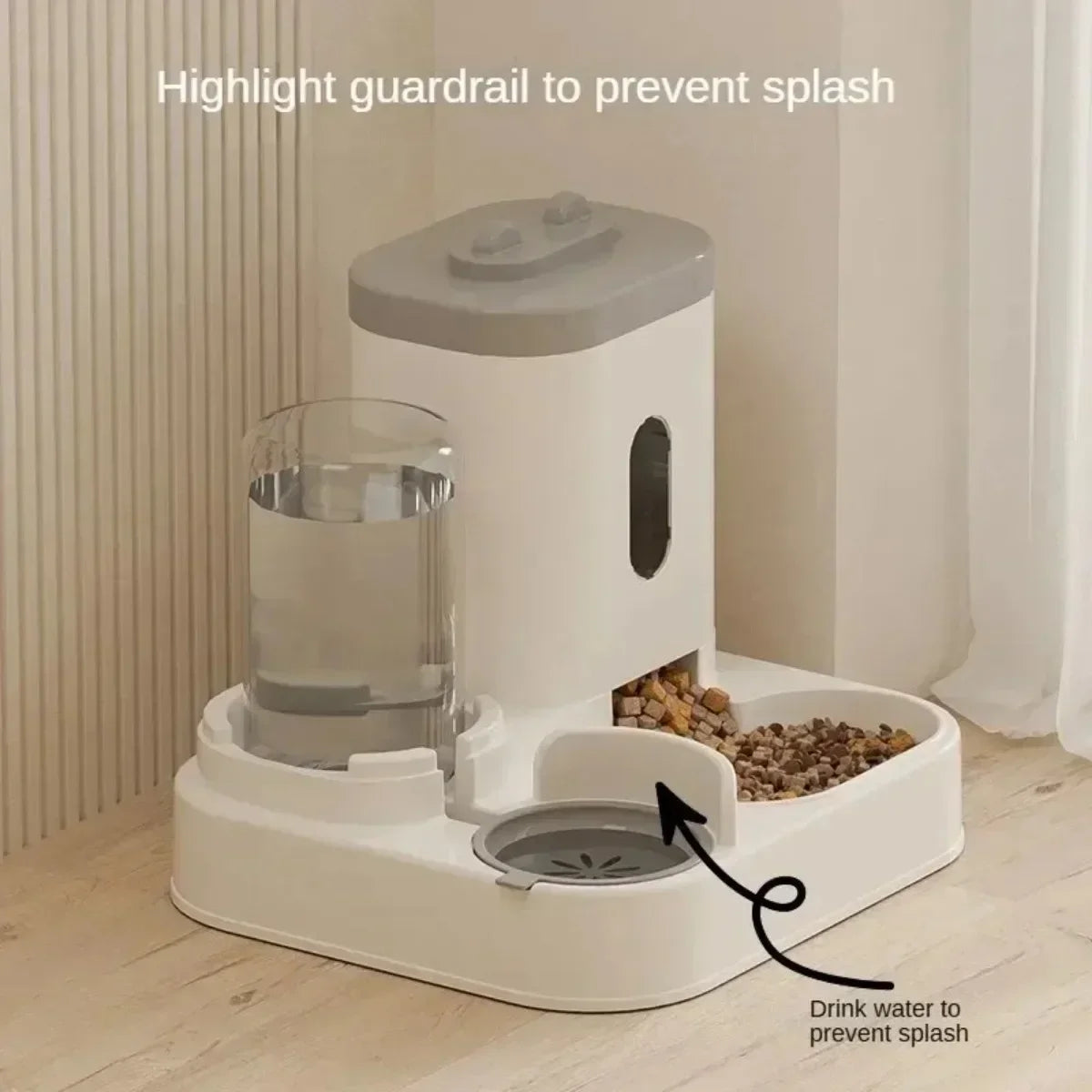 Automatic Feeder Dog Cat Food Bowl With Water Fountain Large Capacity Pet Food Storage Dispenser Container Puppy Pet Accessories